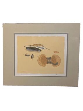 Vintage FOX Signed #87 Limited Edition SERIGRAPH Print SEASHELLS 18x22" Scallop